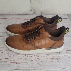 Florsheim Fleet Brown Leather Men's Sneakers Size 12W